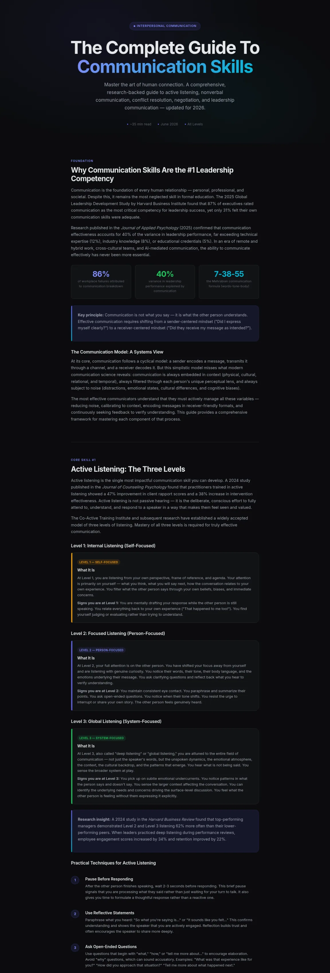 Preview of the first section of the Communication Skills guide