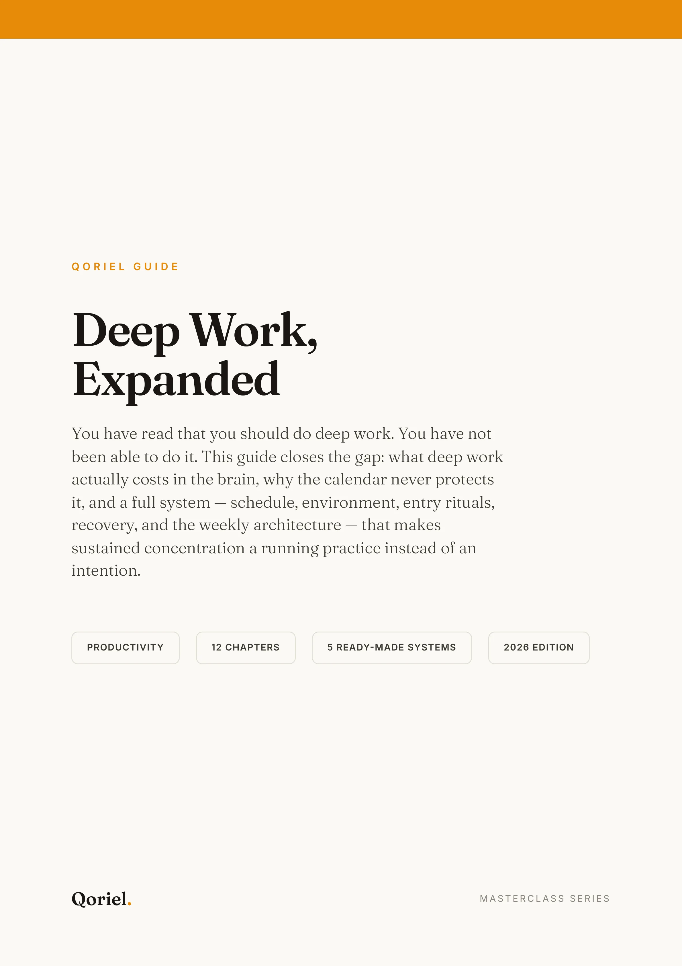 Preview of the first section of the Deep Work guide