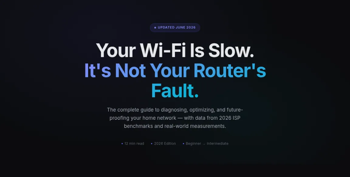 Preview of the first section of the Fixing Home Wifi Issues guide