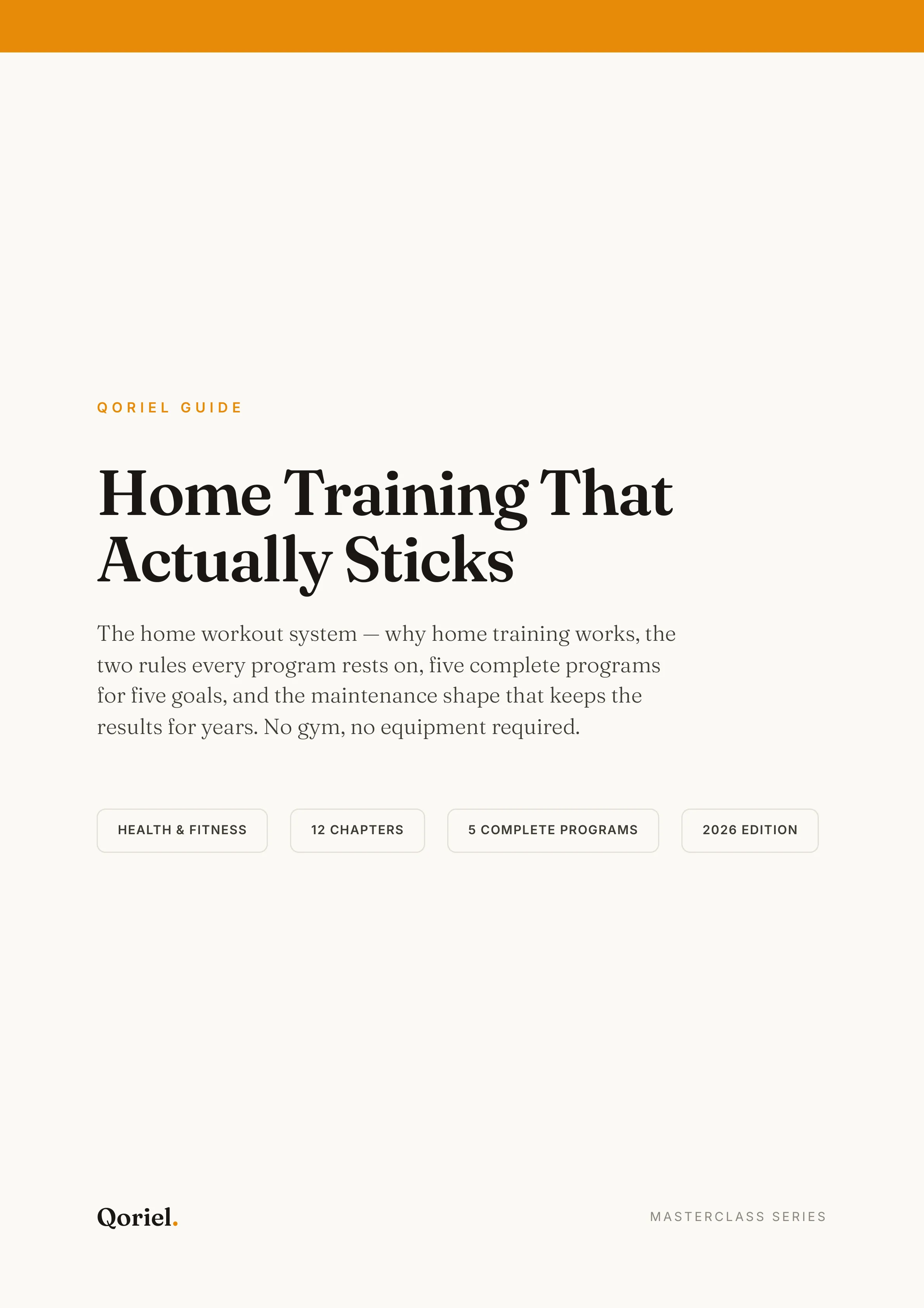 Home Workout System guide cover