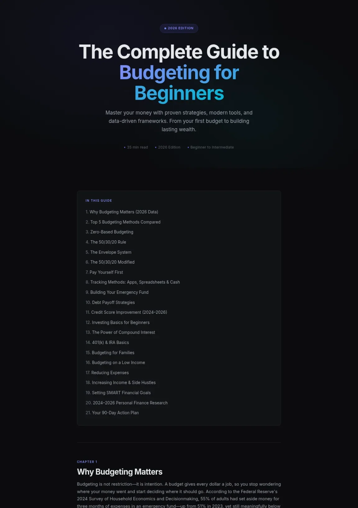 Cover preview of Budgeting For Beginners