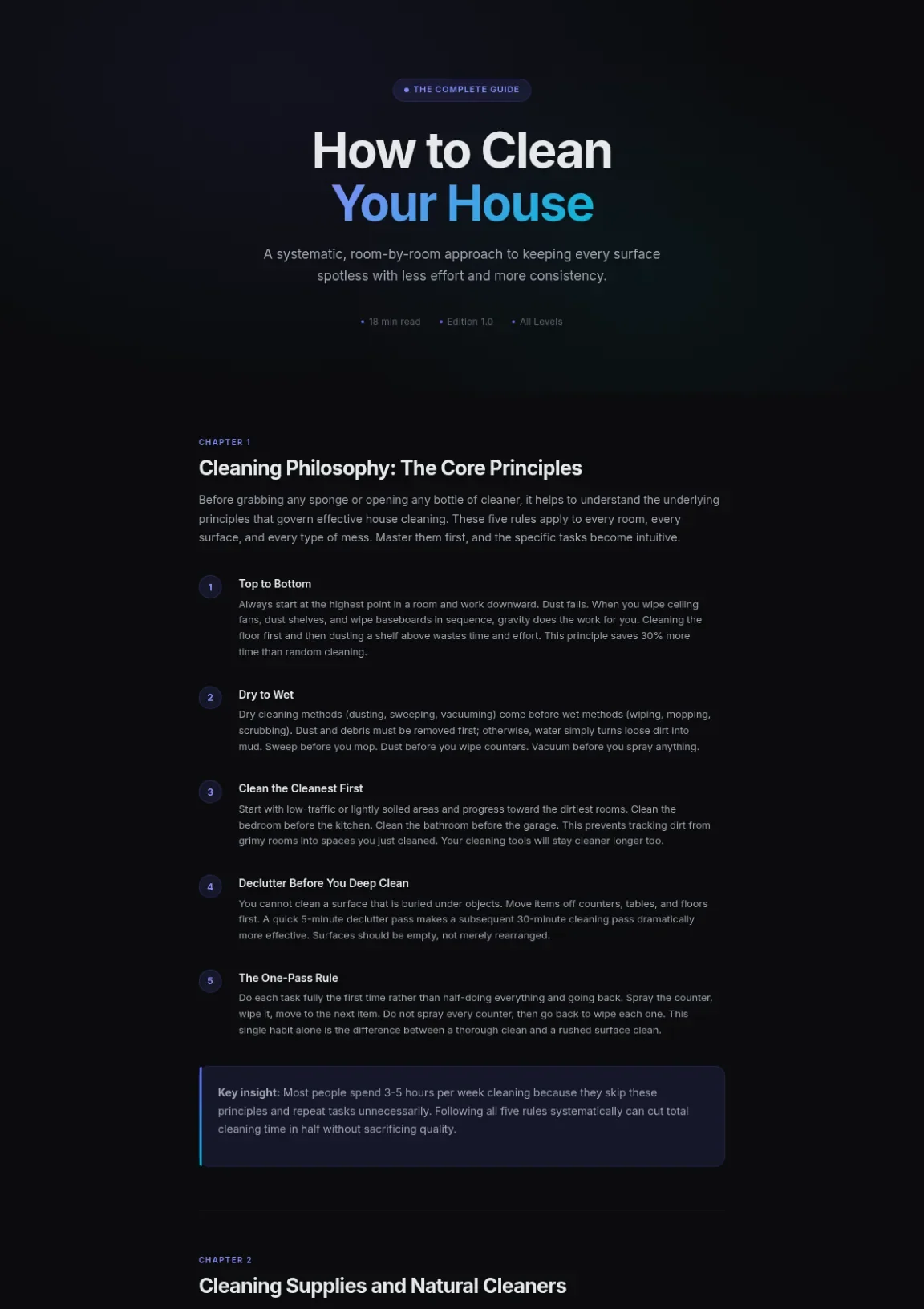 Cover preview of Cleaning Your House