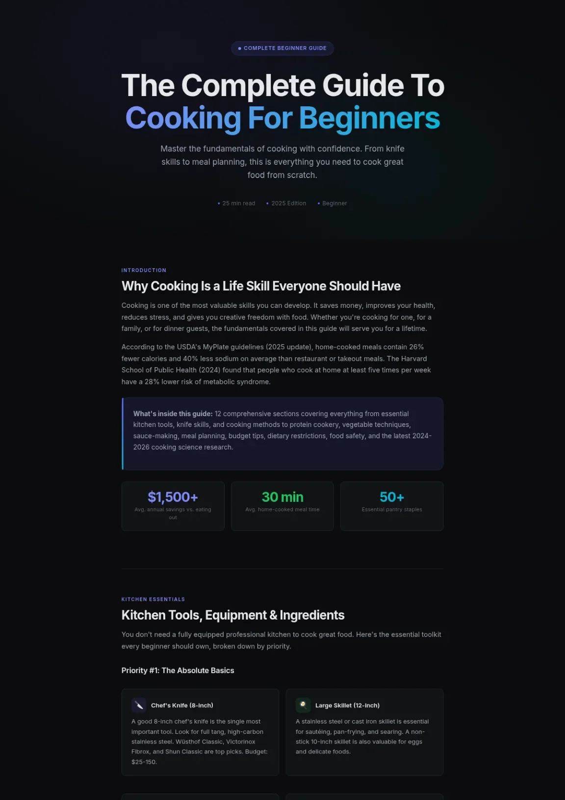 Cover preview of Cooking For Beginners