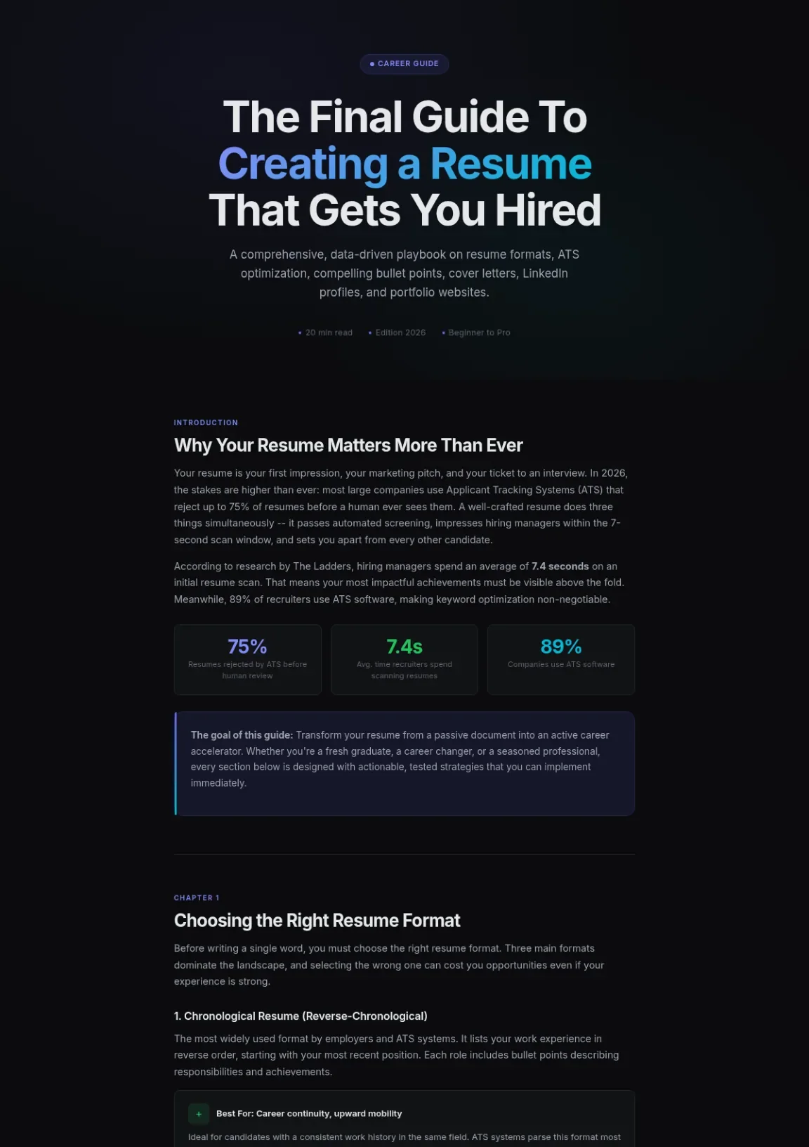 Cover preview of Creating A Resume