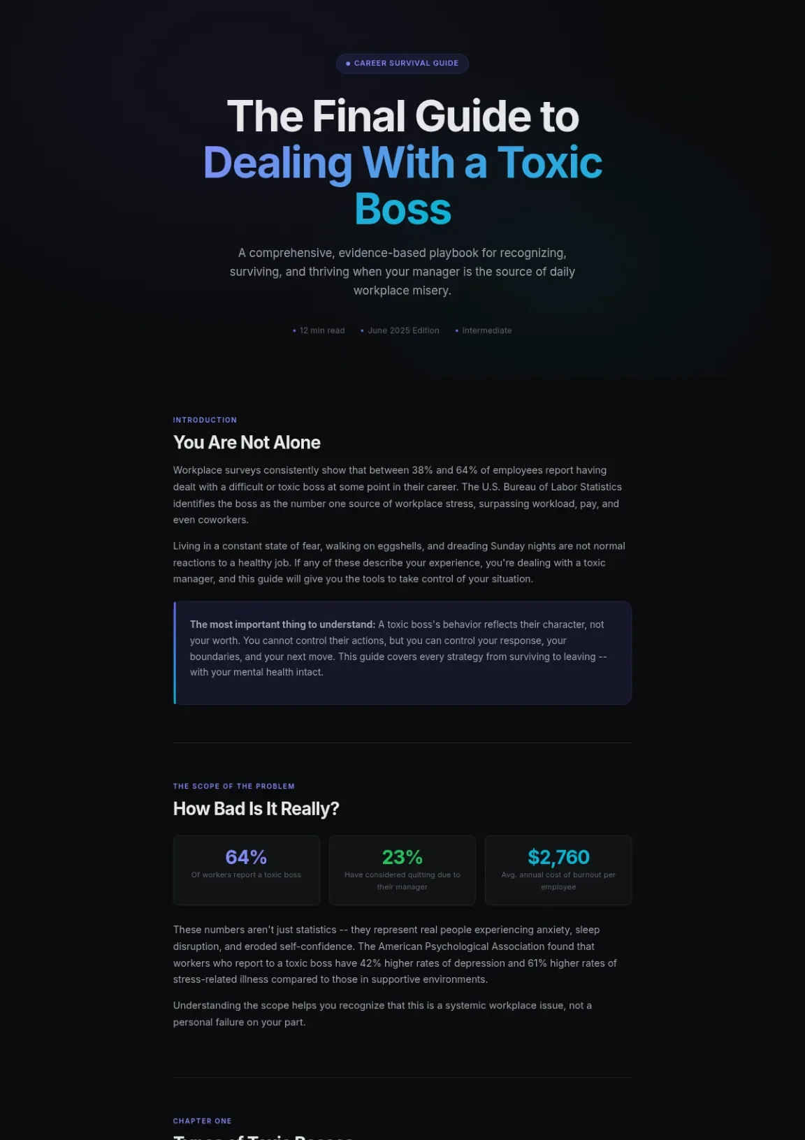 Cover preview of Dealing With A Toxic Boss