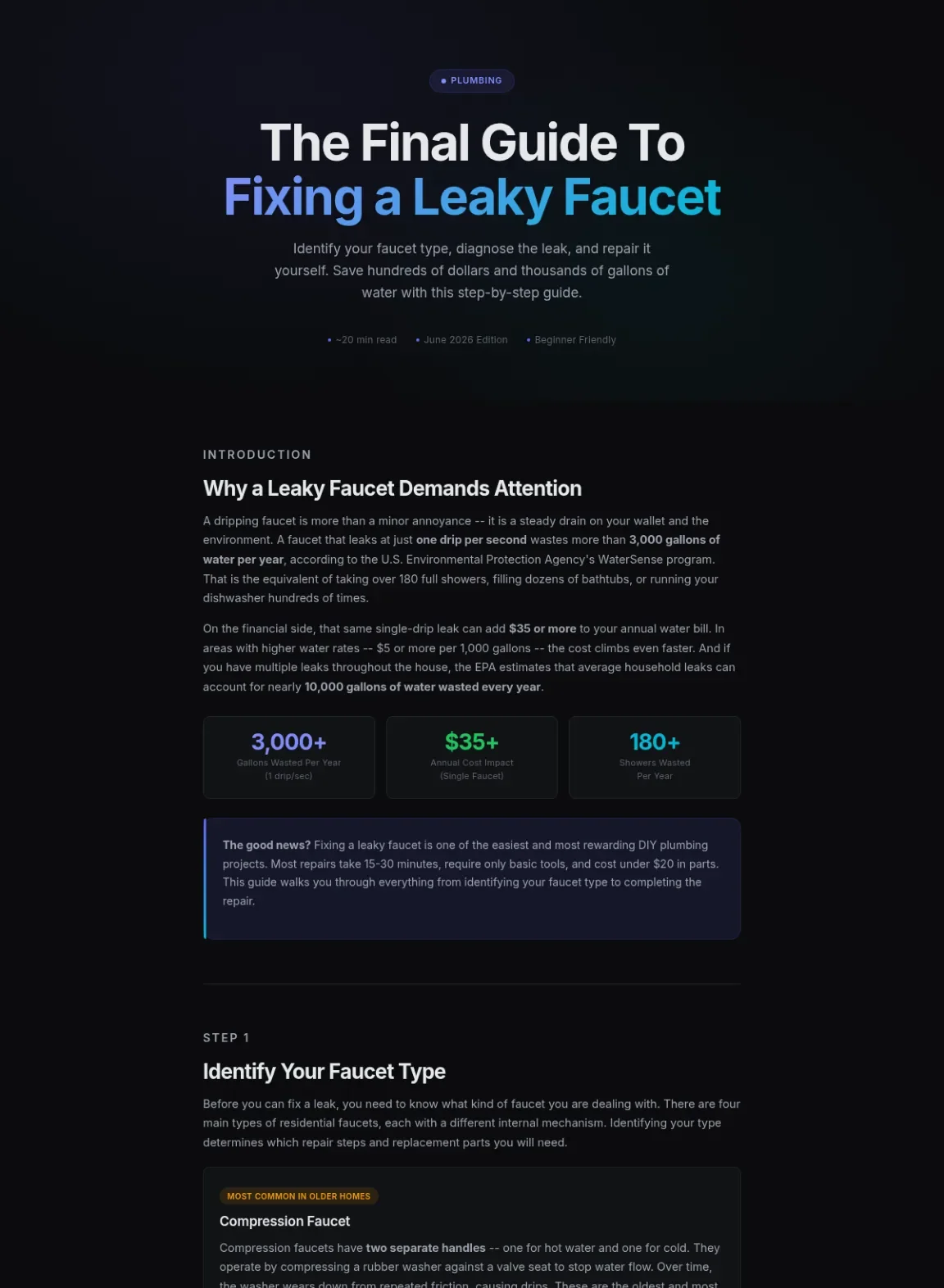 Cover preview of Fixing A Leaky Faucet