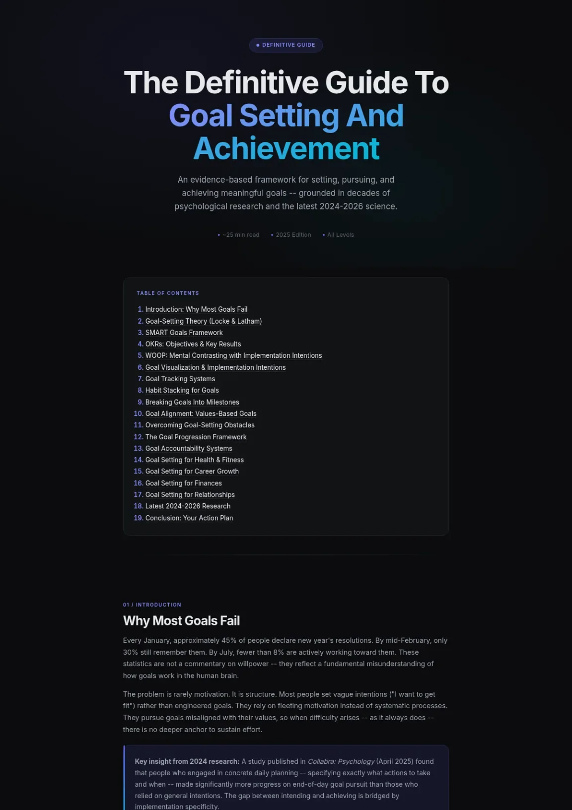 Cover preview of Goal Setting