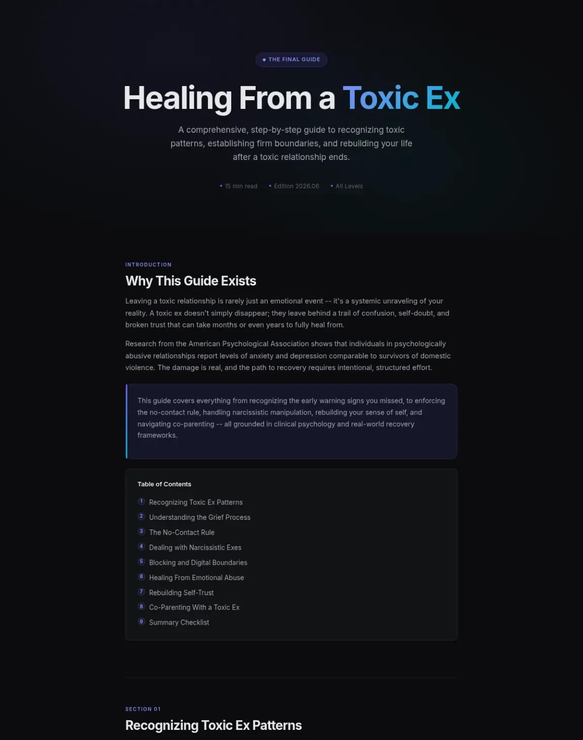 Cover preview of Healing From A Toxic Ex