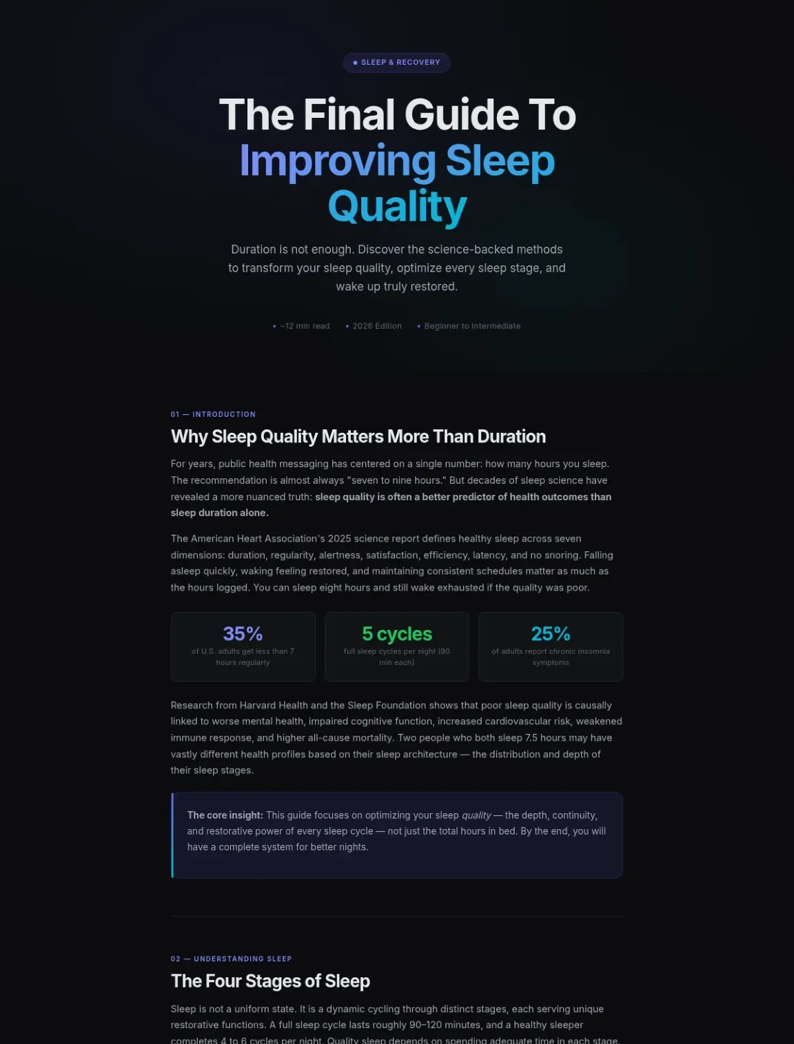 Cover preview of Improving Sleep Quality