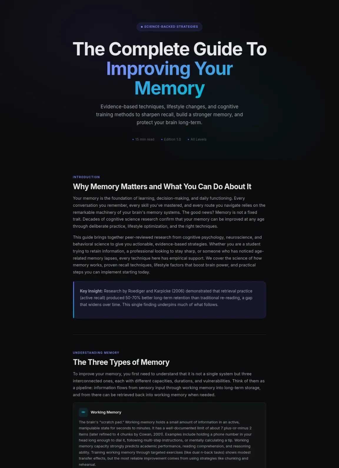 Cover preview of Improving Your Memory