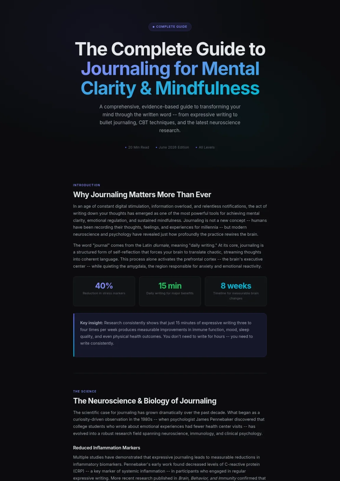 Cover preview of Journaling For Mental Clarity