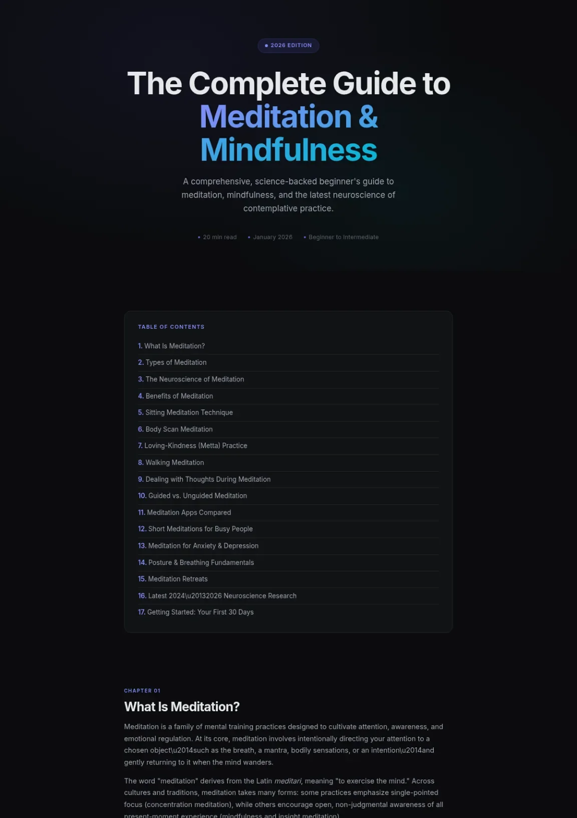 Cover preview of Meditation And Mindfulness