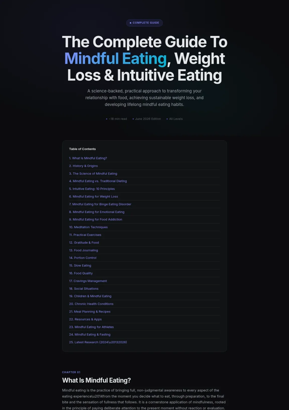 Cover preview of Mindful Eating