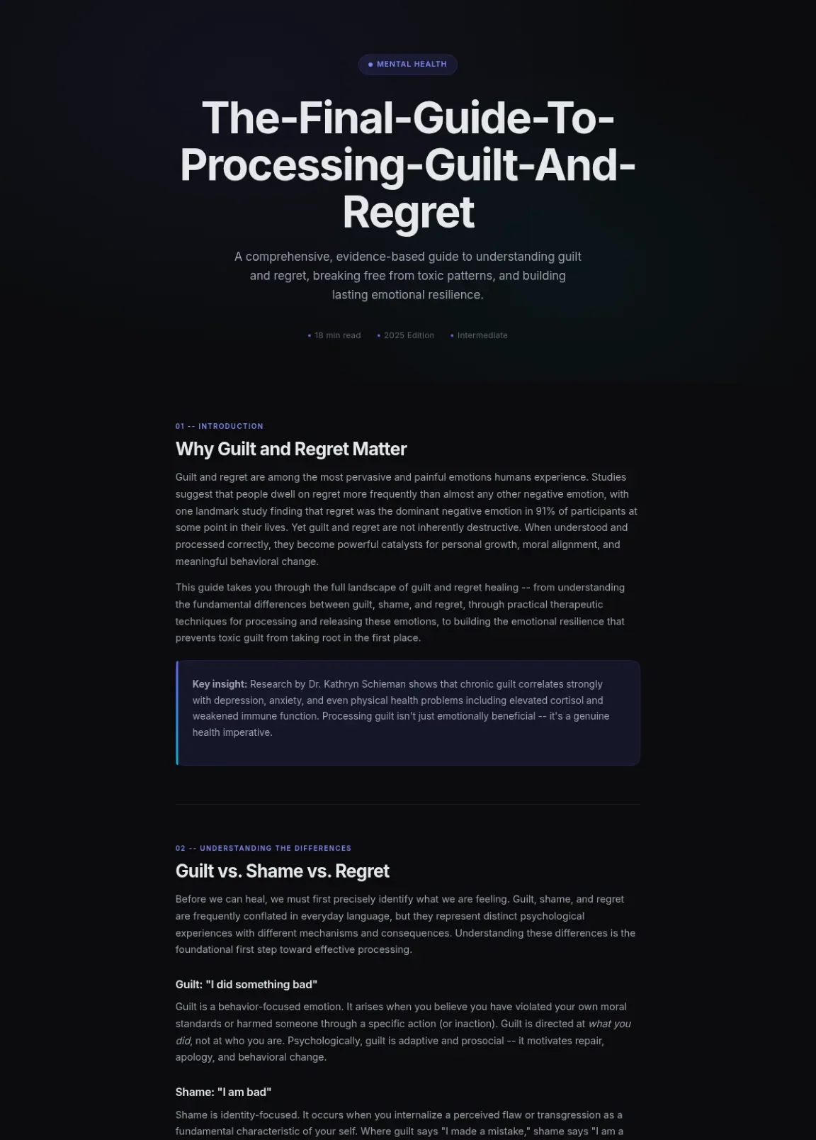 Cover preview of Processing Guilt And Regret