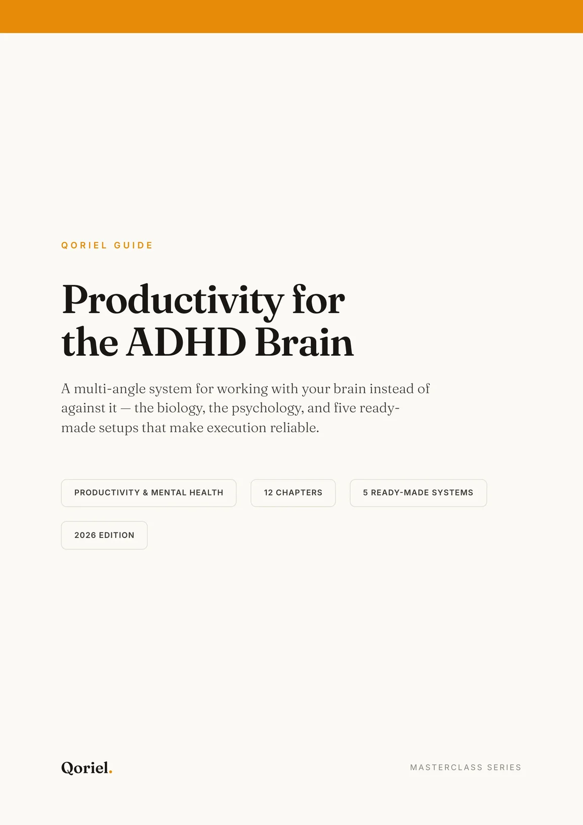 Cover preview of Productivity for the ADHD Brain
