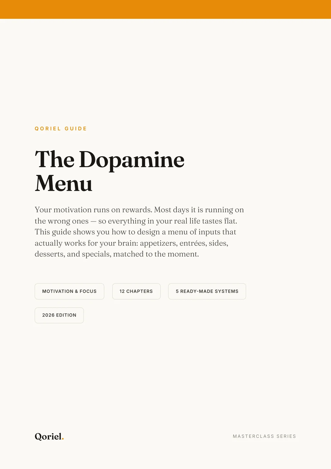 Cover preview of The Dopamine Menu
